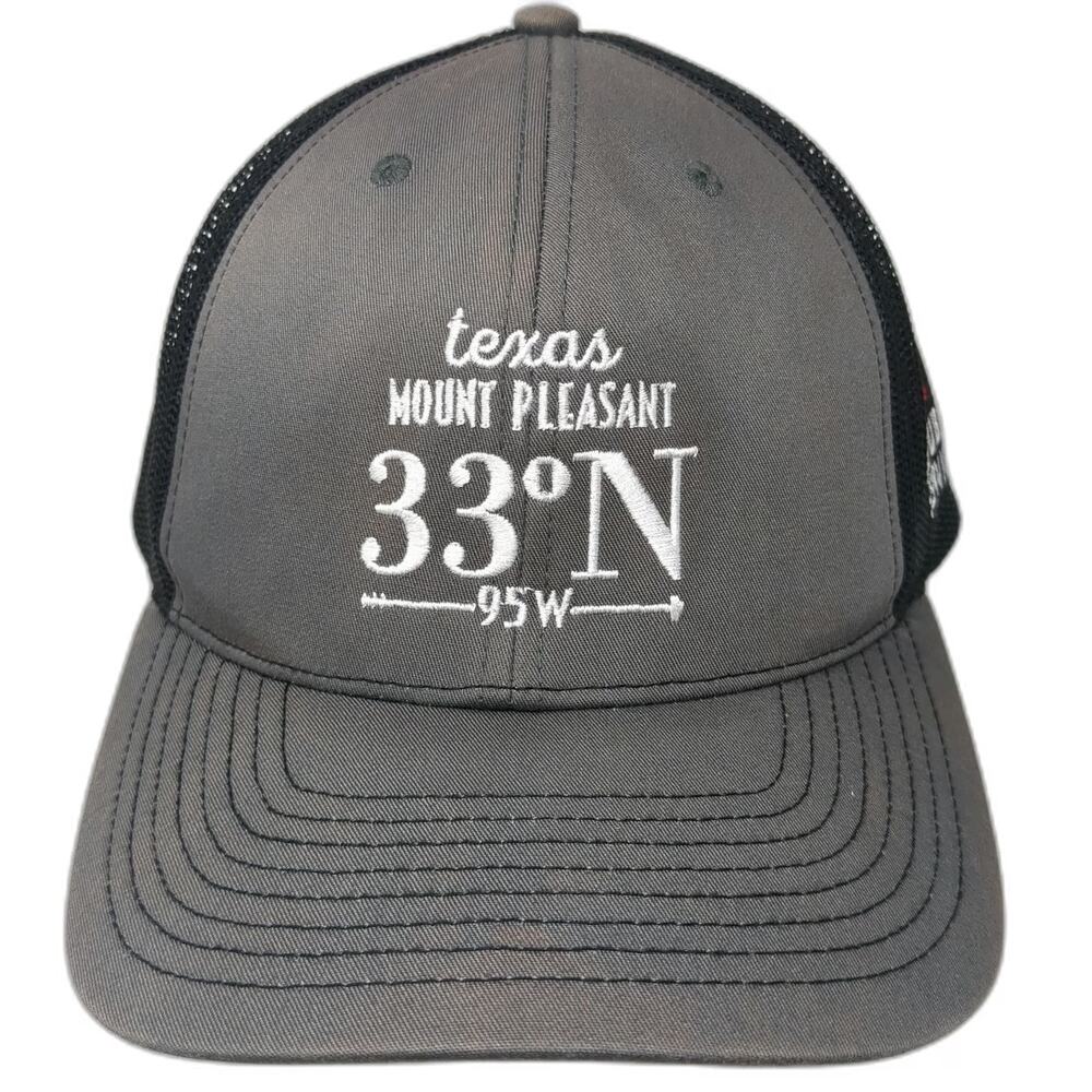Richardson Trucker Hat Gray Black One Size Republic Services Mount Pleasant TX